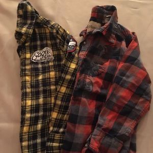 Boy’s Sz 4 5 Arizona Ruff Hewn Flannel Shirt Lot